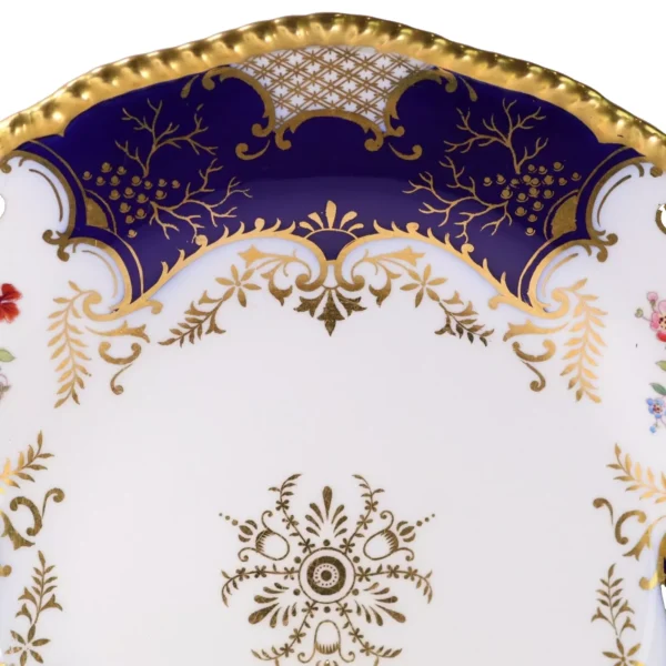Coalport Batwing Dinner Plates 12 for Thomas Goode London 25.5 cm Circa 1920 - Image 4