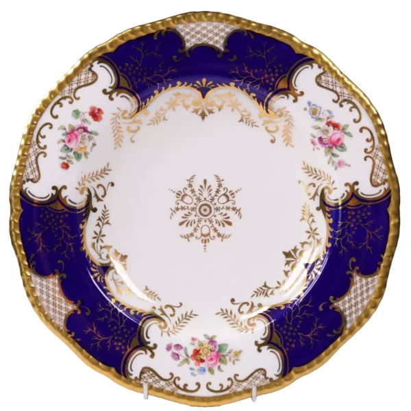 Coalport Batwing Soup Plates 12 for Thomas Goode London 26 cm Circa 1920 - Image 3