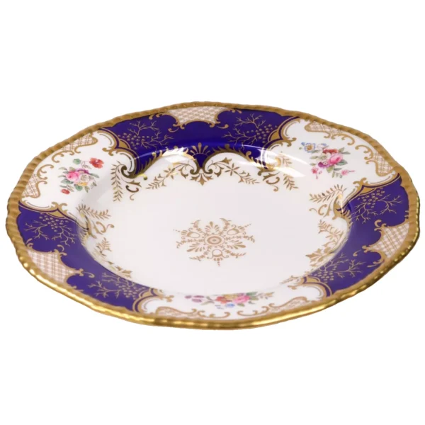 Coalport Batwing Soup Plates 12 for Thomas Goode London 26 cm Circa 1920 - Image 4