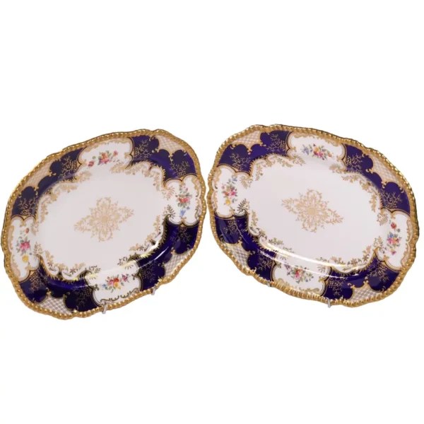 Coalport Batwing Meat Platter Service Plates 5 Thomas Goode London Circa 1920 - Image 6