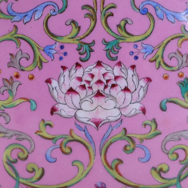 Coalport Chinese Famille Rose Moonflask Vase Quianlong h26cm Circa 1870 - Image 5