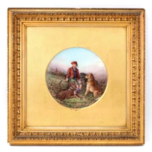 Heading: A rare Coalport Porcleain Framed Plaque The Young Ghillie by master painter James Rouse after the James Hardy painting, mounted in Gold gilded period plaster frames, wood backed. Period/Style:. Victorian. Date: 1871-1874 Size: L32cm H32cm Condition: Fine condition, all wonderful as shown. Restoration: none. The item will be professionally packed for shipping, ensuring a quick and safe delivery. Please see images. Shipping- Express Worldwide shipping. All countries. New stock listed daily. Click the follow button and follow me as a seller. Become a repeat buyer 2025. 25Years Trusted eBay Seller.