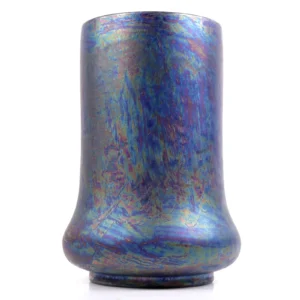 Ruskin Pottery Kingfisher Lustre Vase Iridescent Matt Glaze h16cm Circa 1915