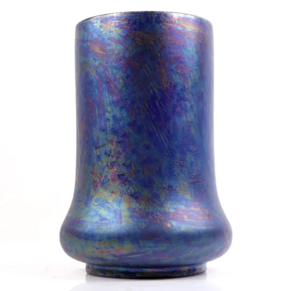 Ruskin Pottery Kingfisher Lustre Vase Iridescent Matt Glaze h16cm Circa 1915