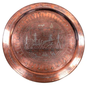 Grand Tour Egyptian Silver Copper Revival Charger w65cm Circa 1900